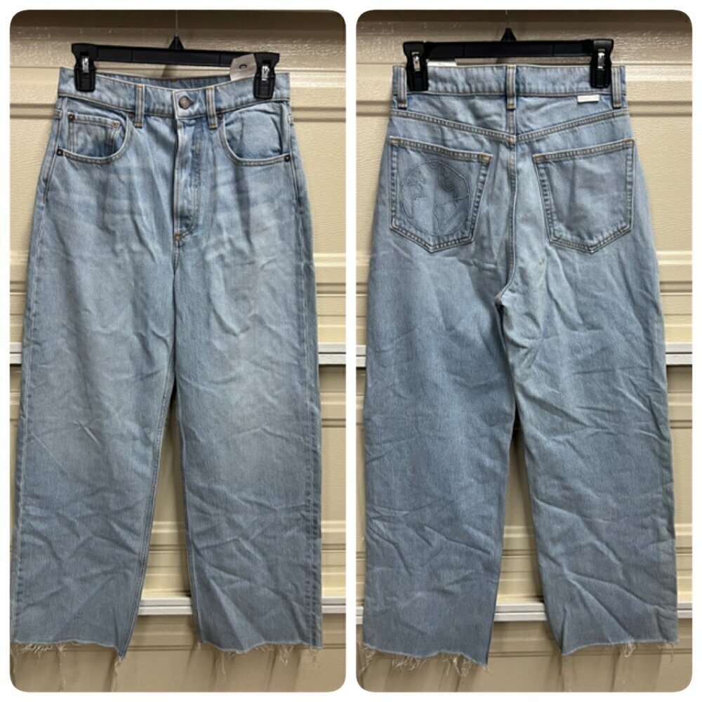 Boyish Womens Denim The Charley High Rise Wide Leg Sz 27 in BLUE PLANET